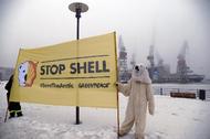 Активисты Greenpeace устроили &quot;снежный&quot; протест в офисе Shell